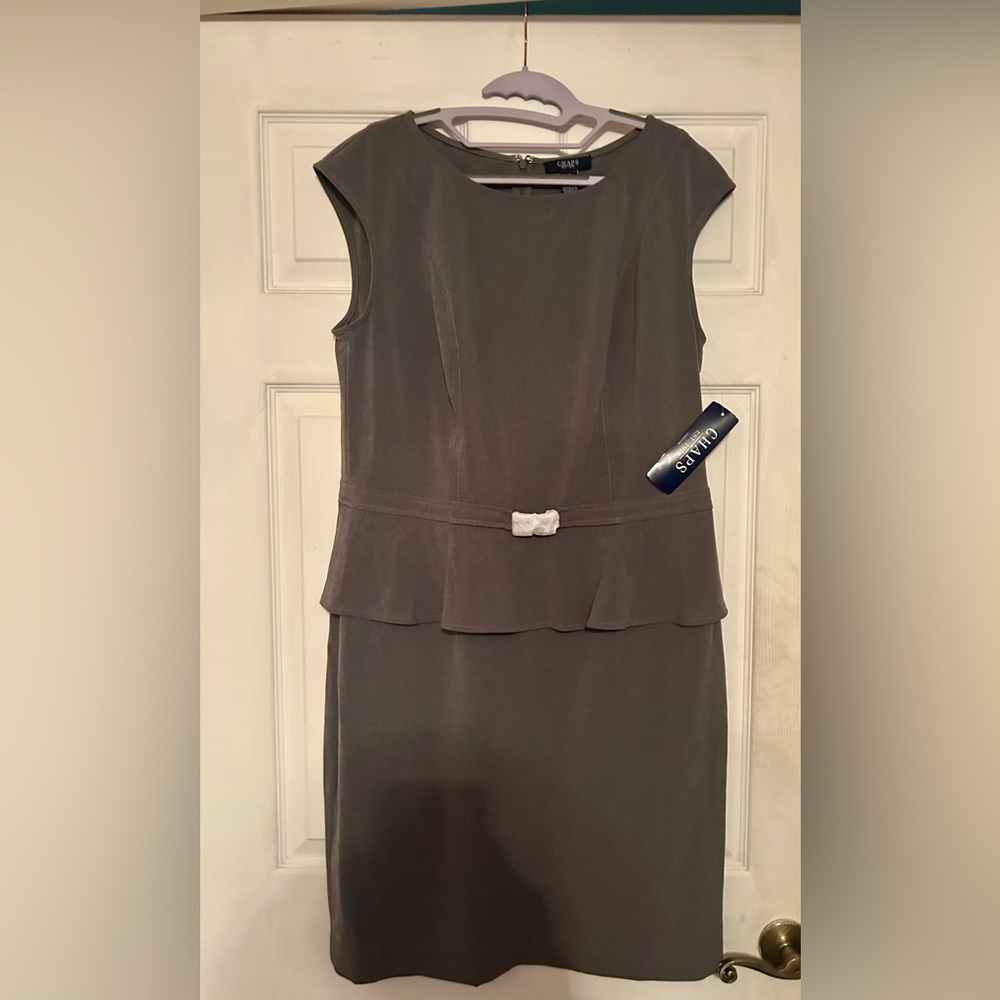 Chaps Charcoal Sleeveless Midi Dress (never worn)